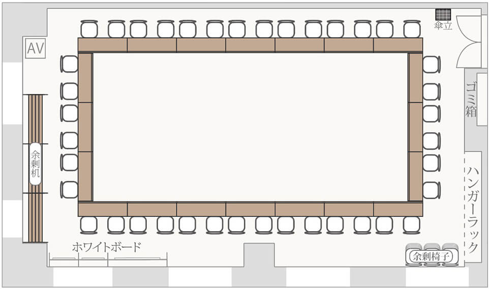 口の字形式（40席）の図