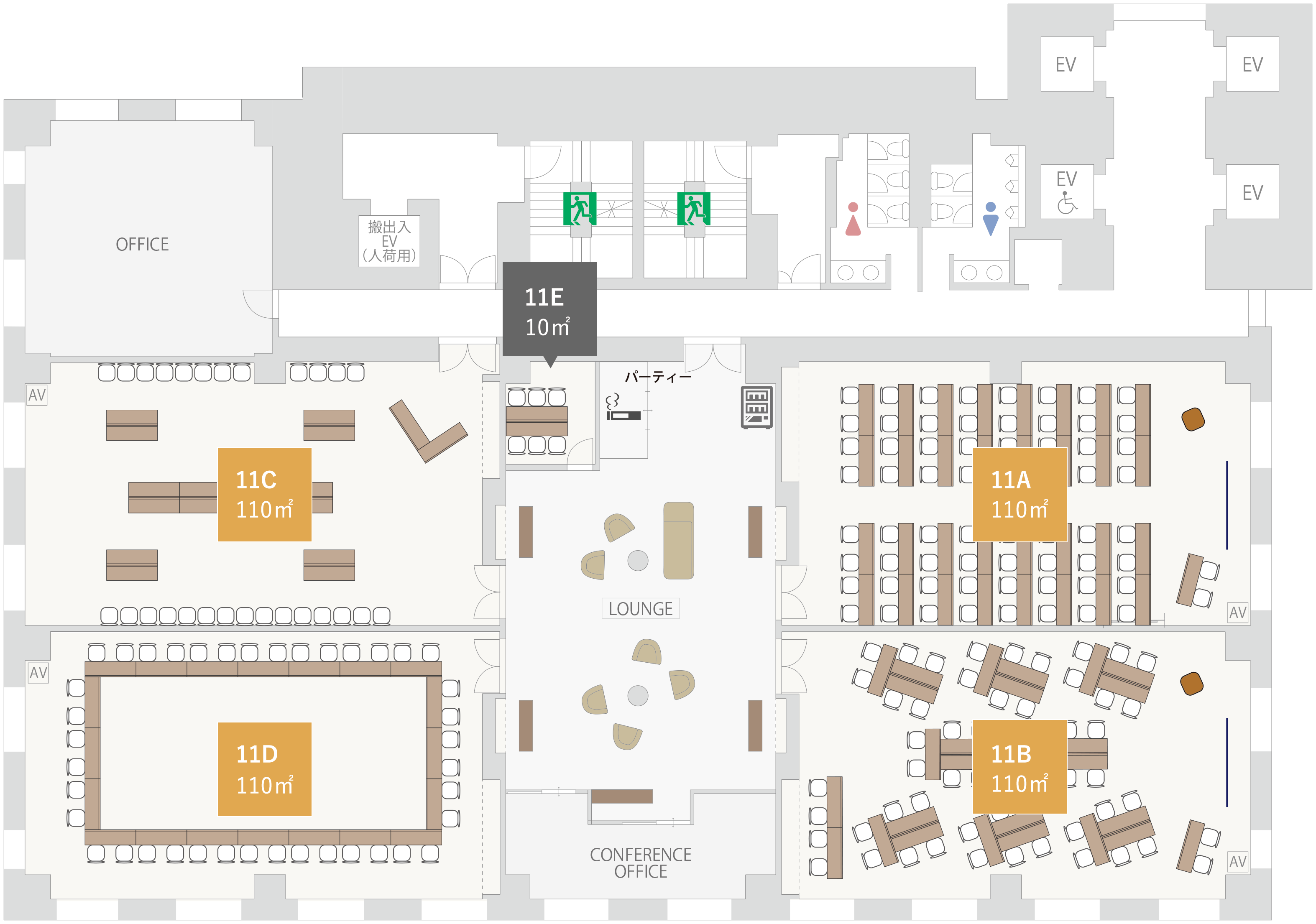 部屋の位置情報のイメージ