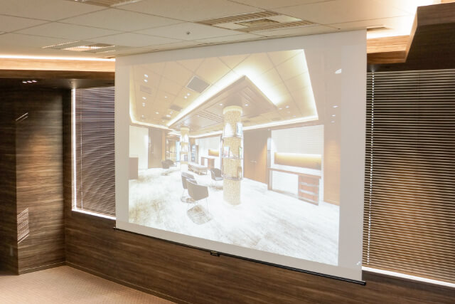 天吊120インチワイドスクリーンのイメージ